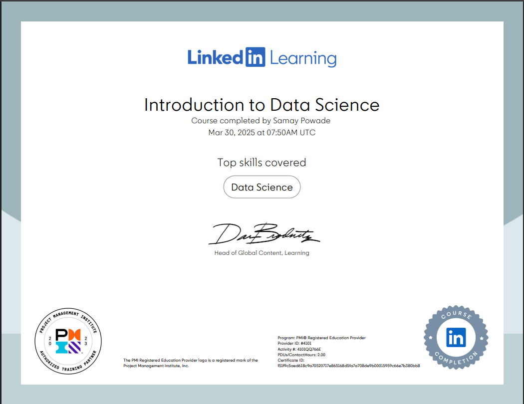 Certificate